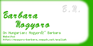 barbara mogyoro business card